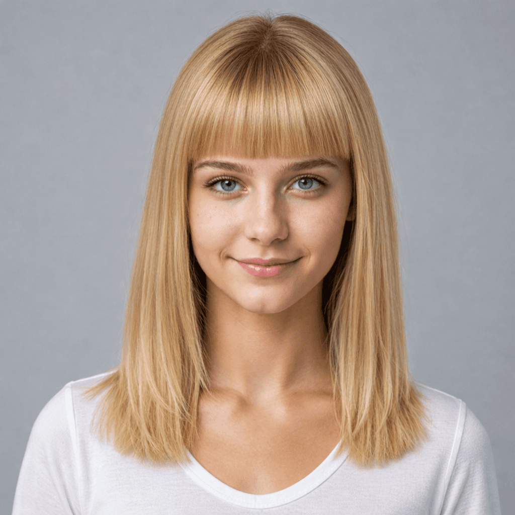 Blunt Bangs women's hairstyle reference image