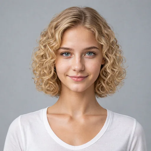 Curly Bob AI hairstyle try-on template