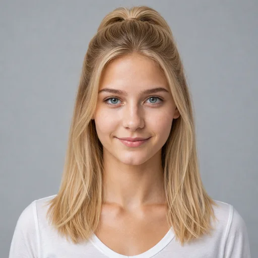 Half-Up Half-Down AI hairstyle try-on template