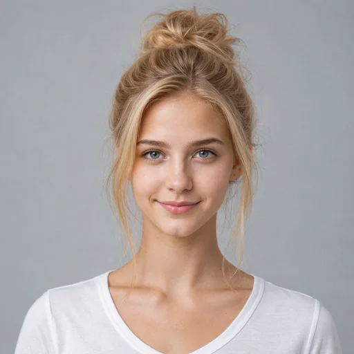 Messy Bun AI hairstyle try-on template