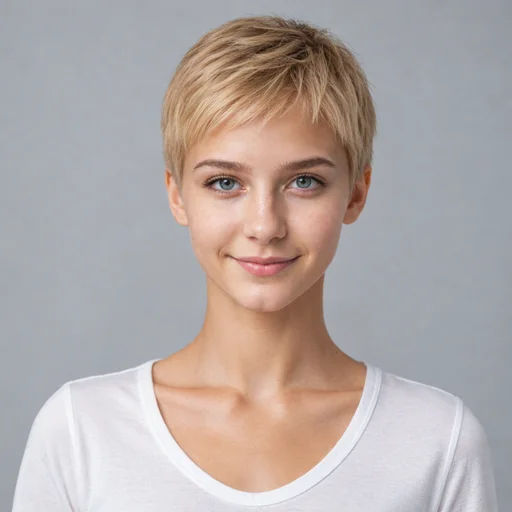 Pixie Cut AI hairstyle try-on template