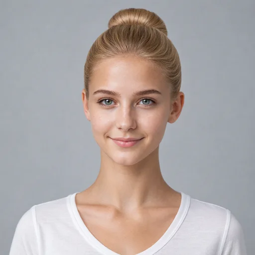 Sleek Bun AI hairstyle try-on template