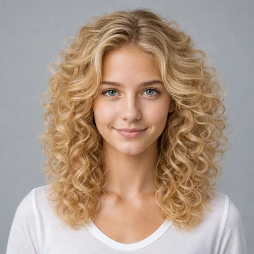Voluminous Curls AI hairstyle try-on template