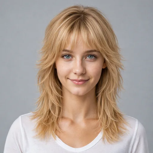 Wolf Cut AI hairstyle try-on template